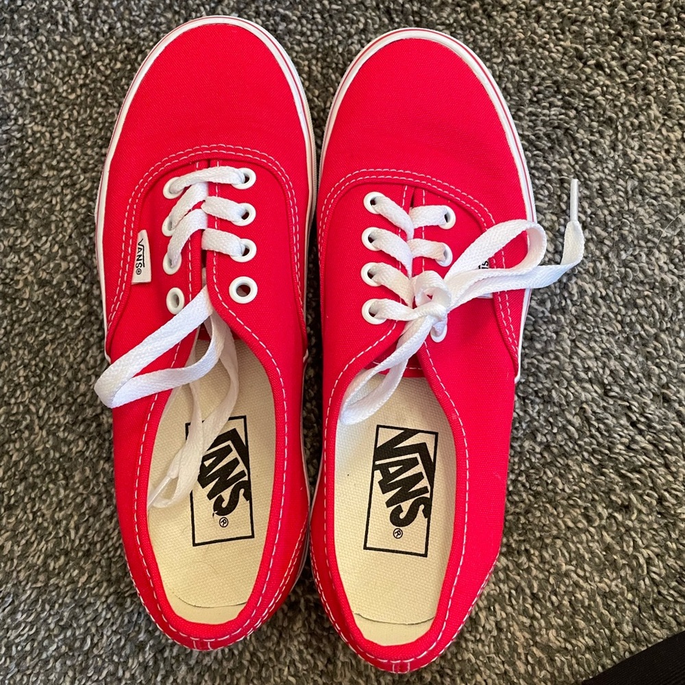 Womens red/white vans